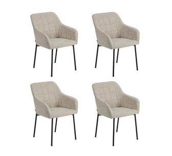 Set of 4 Daphira Beige Dining Chair