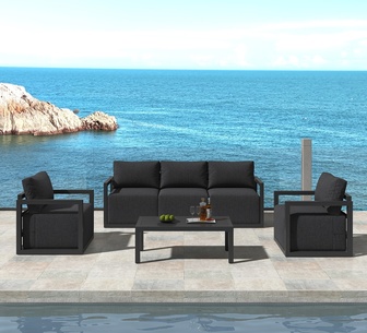 Dasma Outdoor Lounge Set Charcoal