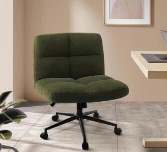 Davian Armless Office Chair w/ Wheels Green