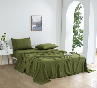 Dreamaker King Olive Micro Flannel Sheet Set