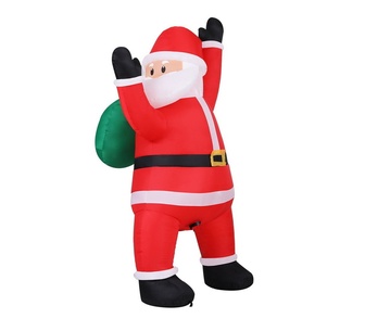 Holly Jolly 1.9M LED Santa Climber Decorations Multi