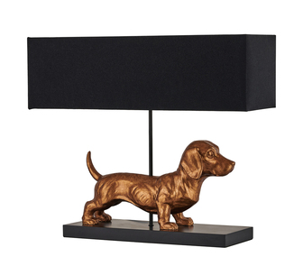 Dachshund Elegance Table Lamp Gold