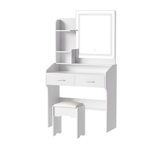 Deena LED Dressing Table Set White