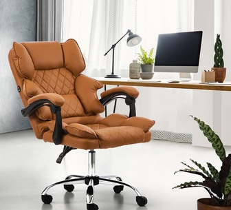 Delisa Brown Massage Office Chair without Footrest