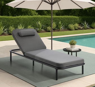 Delphi Grey Outdoor Sun Lounge