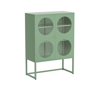 Destian 2 Door Green Buffet Metal Sideboard
