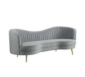 Desiree 3 Seater Velvet Sofa Grey