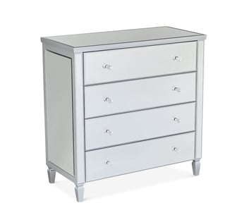 Diamond Silver Chest of 4 Drawers