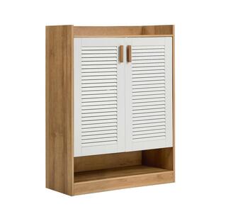 Diora 5-Tier 2 Doors Natural Shoe Cabinet