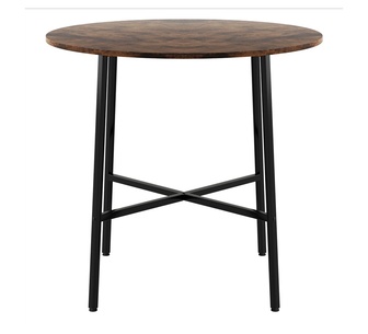 Divya 80cm Rustic Brown Dining Table