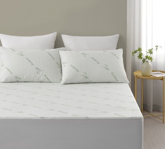 DM Bamboo Knitted Waterproof Mattress Protector Super King
