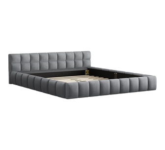 Donalyn King Grey Velvet Tufed Bed Frame