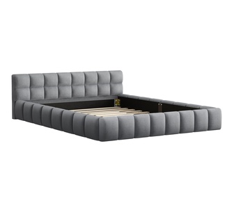 Donalyn Queen Grey Velvet Tufed Bed Frame