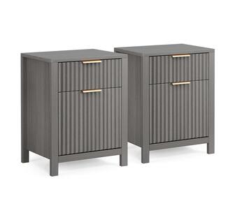 Set of 2 Donald Grey Bedside Table