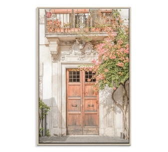 Doorway in Bloom Framed Canvas 51x76cm Wall Art