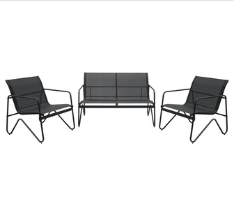 Dreik 4 Seater Outdoor Lounge Set Black