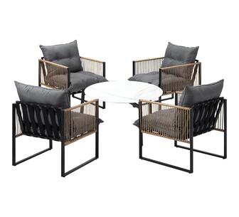 Drustan 5 Piece Outdoor Lounge Set