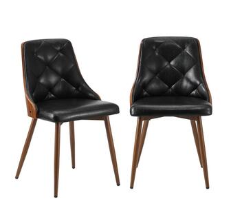 Set of 2 Dunstan Dining Chairs Black