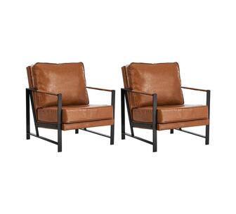 Set of 2 Dewey Brown Armchair