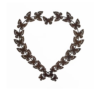 Dylan Rust Heart Butterflies Wall Art