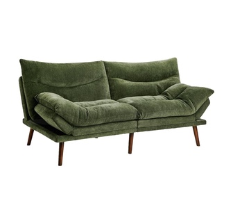Eamon 3 Seater Green Convertible Sofa Bed