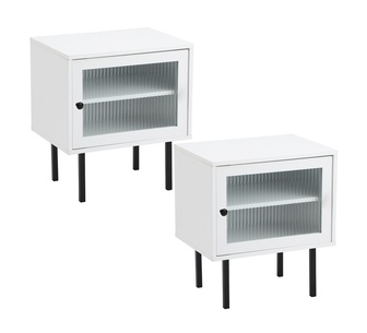 Easton Set of 2 Bedside Tables White