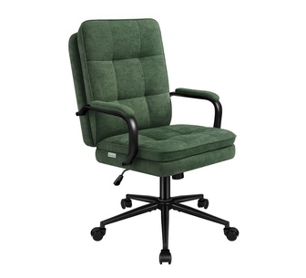 Ebela Chenille Green Office Chair