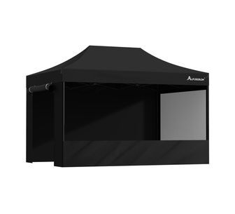 Eirlys 4.5mx3m Black Outdoor Pop Up Gazebo