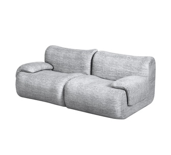 Eilys 2 Seater Grey Compressed Modular Sofa