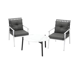 Ekin 3 Piece Outdoor Lounge Set White