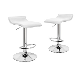 Set of 2 Eithan White Bar Stools