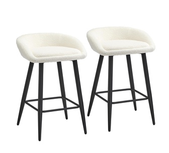 Set of 2 Eldridge Bar Stools White
