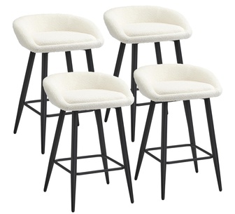 Set of 4 Eldridge Bar Stools White