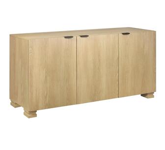Elfa 3 Door Oak Rectangle Buffet