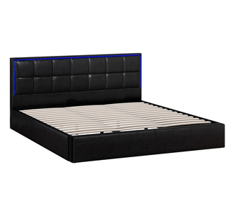 Elira King Black Gas Lift LED Bed Frame