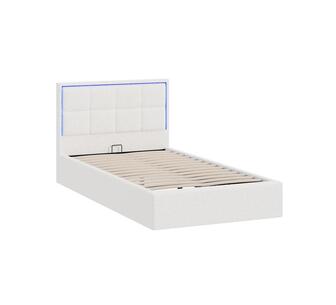 Elira Gas Lift LED Bed Frame King Single White