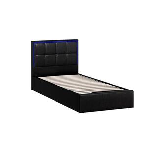 Elira Gas Lift LED Bed Frame Single Black