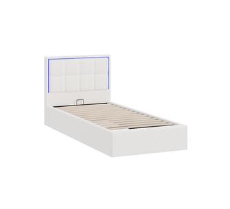Elira Gas Lift LED Bed Frame Single White