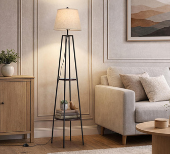 Elisarah 165cm Black Floor Lamp