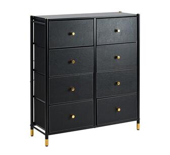 Elida 8 Drawer Chest Black