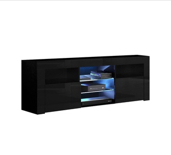 Elixra 160cm Black LED TV Entertainment Unit