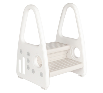 Ellery Kids Step Stool With Handles White/Beige