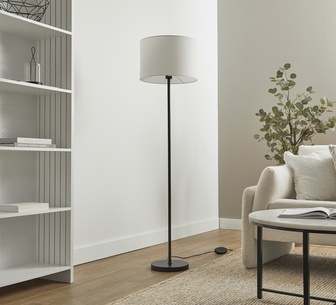 Ella 149cm Floor Lamp Black