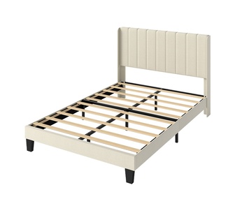 Elmira Queen Beige Metal & WoodenBedframe