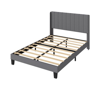 Elmira Queen Grey Metal & WoodenBedframe
