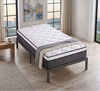 Elva Black Bed Base & Arla KingSingle Mattress Package