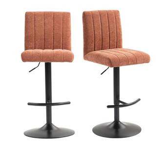 Elvio Swivel Gas Lift Bar Stool Set of 2 Pink