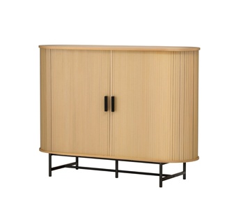 Elvera Sliding 2 Doors Oak Buffet Sideboard