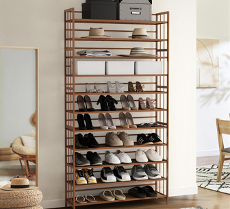 Elvira Shoe Rack Brown
