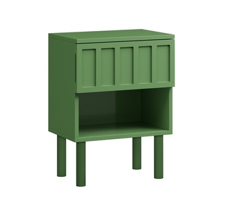 Ember 1 Drawer 1 Shelf Green Bedside Table
